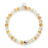 Bracelet en perles de citrine | Argent | Pierres précieuses de guérison